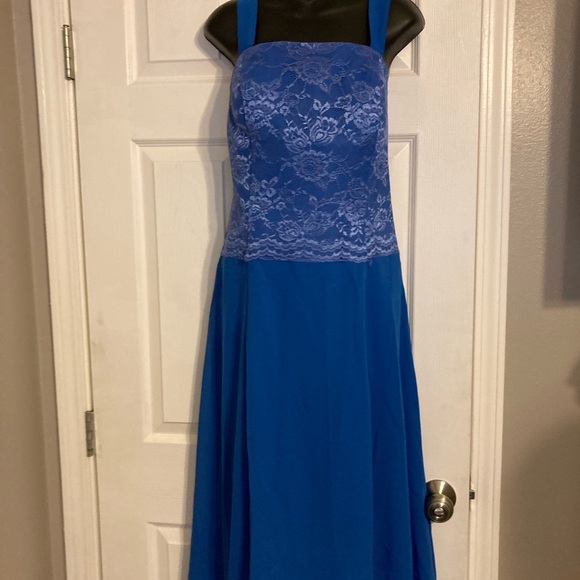 Blue chiffon/lace dressy ensemble sz 16 nwt - Picture 3 of 7